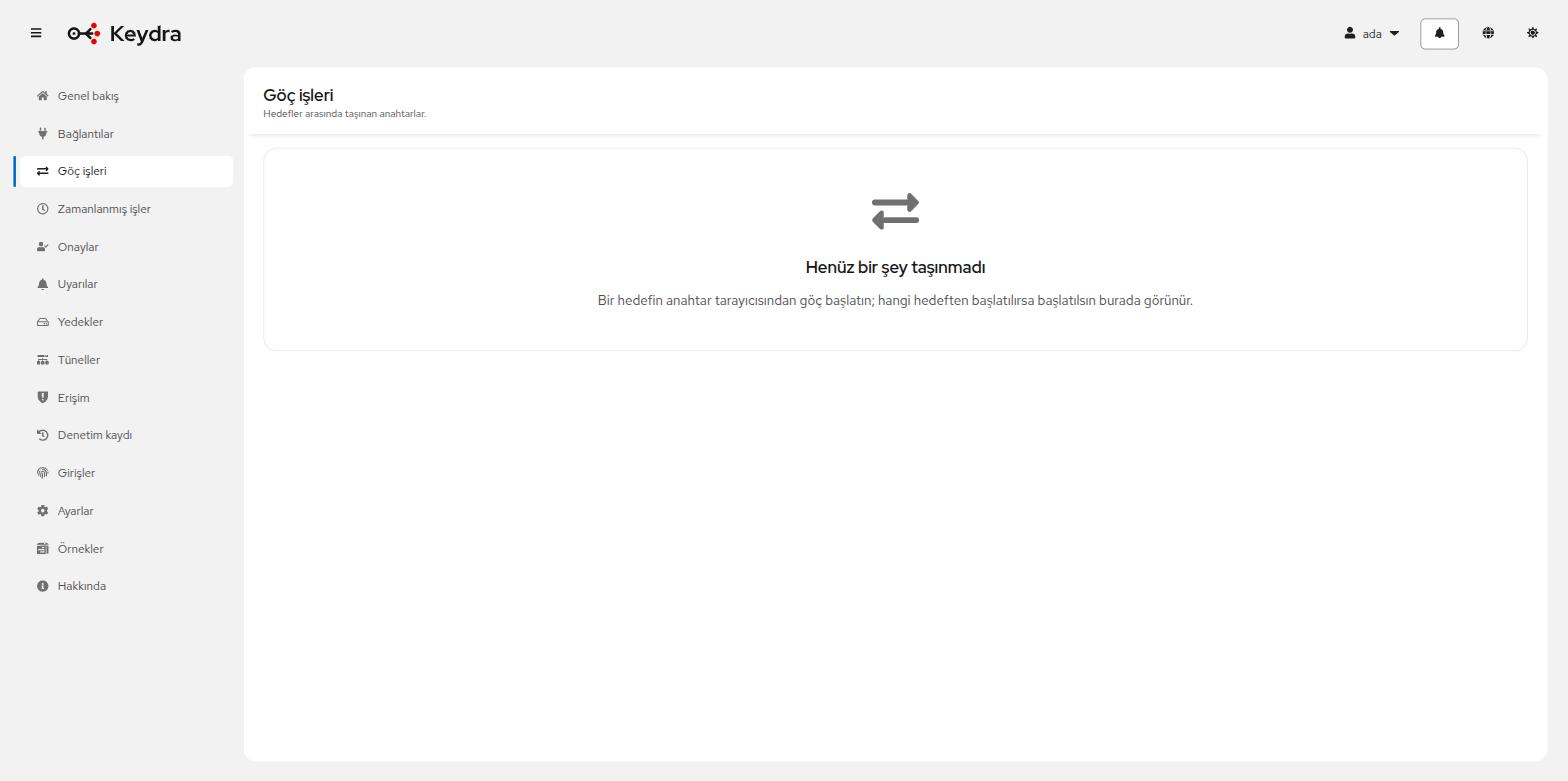 Henüz bir şey taşınmamışken Göç işleri sayfası